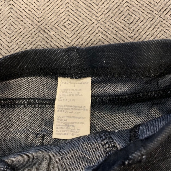 First Impressions Black Jean Leggings 12M - Picture 2 of 3